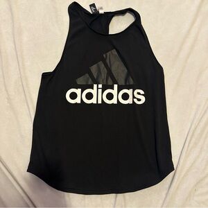 Adidas Logo Black Racerback Tank Top – Size L